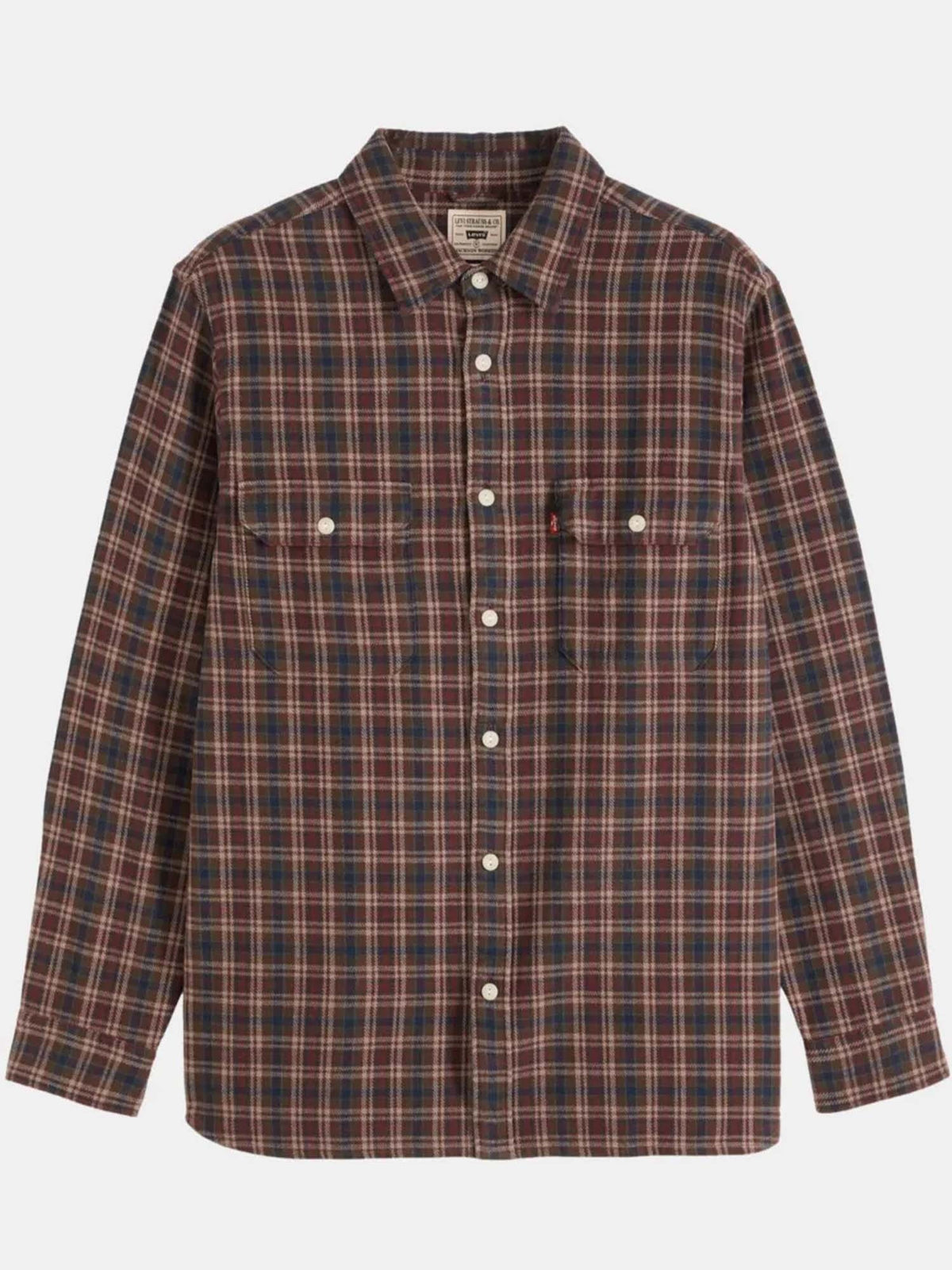 Levi's jackson worke camicia da uomo bordeaux