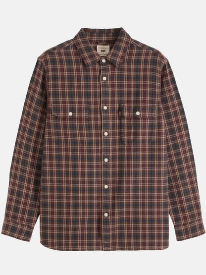 Levi's jackson worke camicia da uomo bordeaux