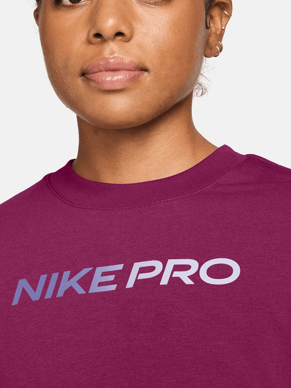 Nike pro felpa training da donna bordeaux