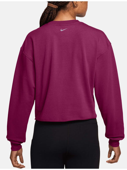 Nike pro felpa training da donna bordeaux