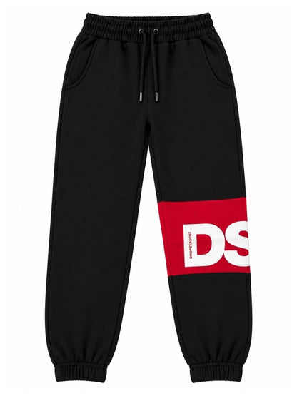DS2 pantalone da uomo nero rosso