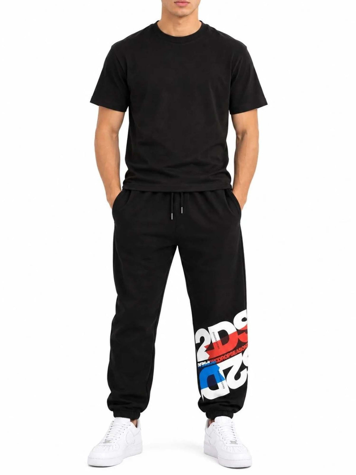DS2 pantalone da uomo nero