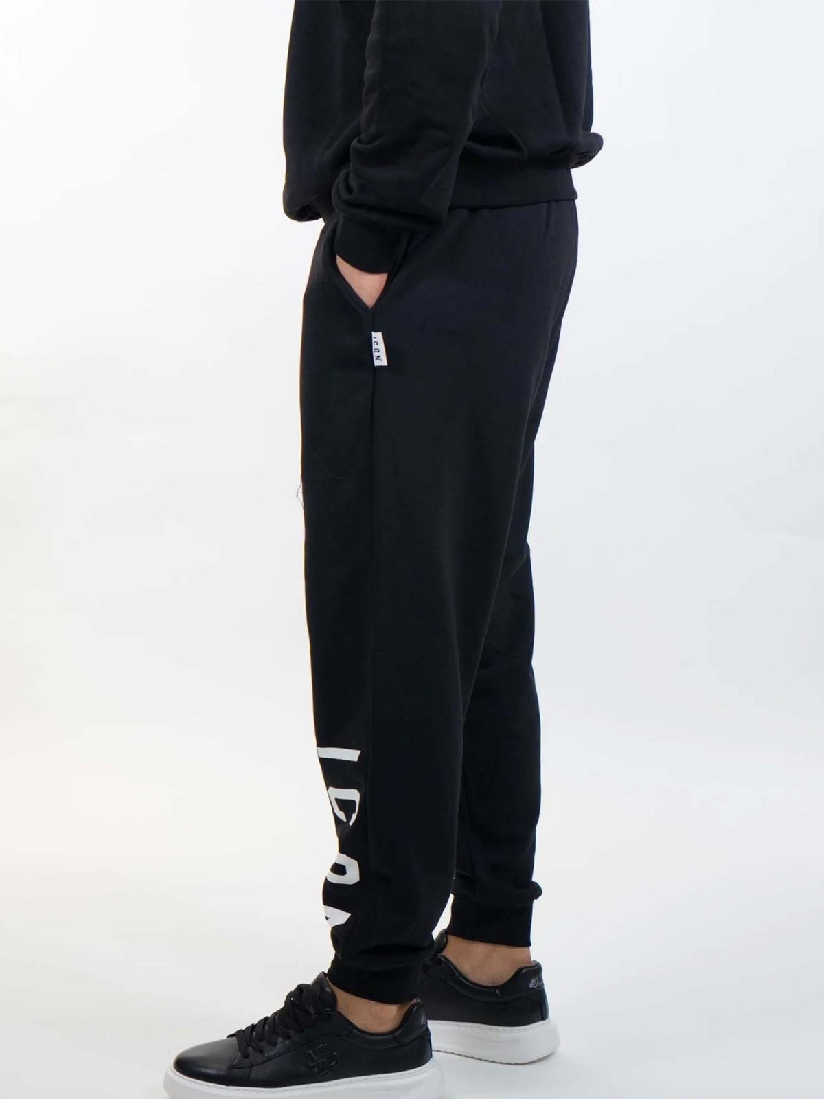 Icon pantalone da uomo nero-bianco