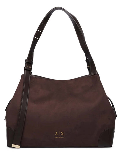 Armani excange borsa da unisex marrone