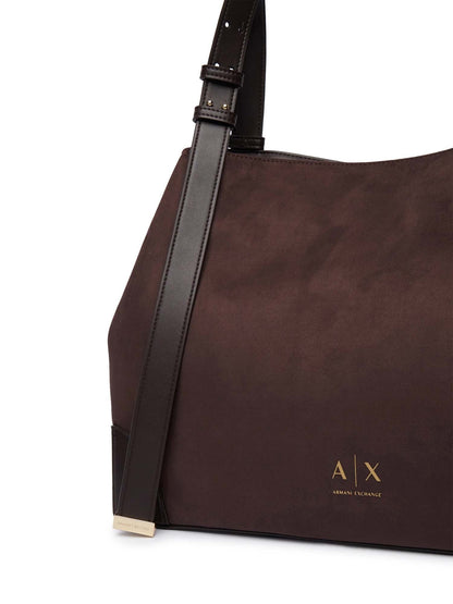 Armani excange borsa da unisex marrone