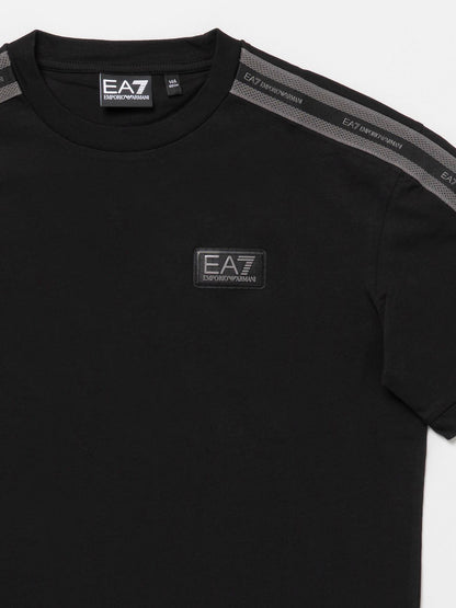 EA7 train logo serie t-shirt da bambino/a nero