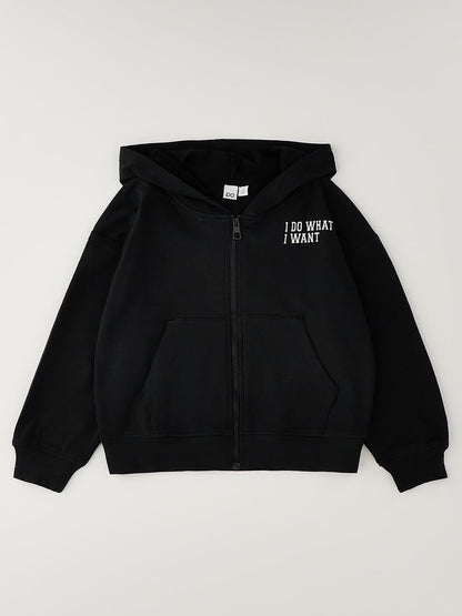 Ido bts felpa zip fl da bambino/a nero