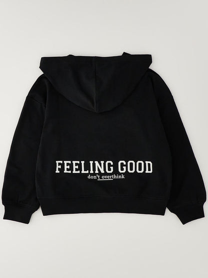 Ido bts felpa zip fl da bambino/a nero