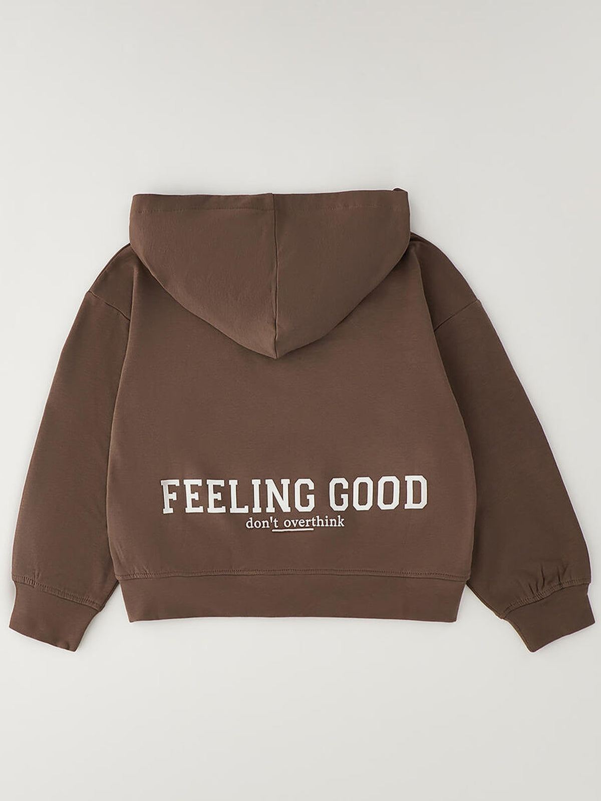 Ido bts felpa zip fl da bambino/a marrone
