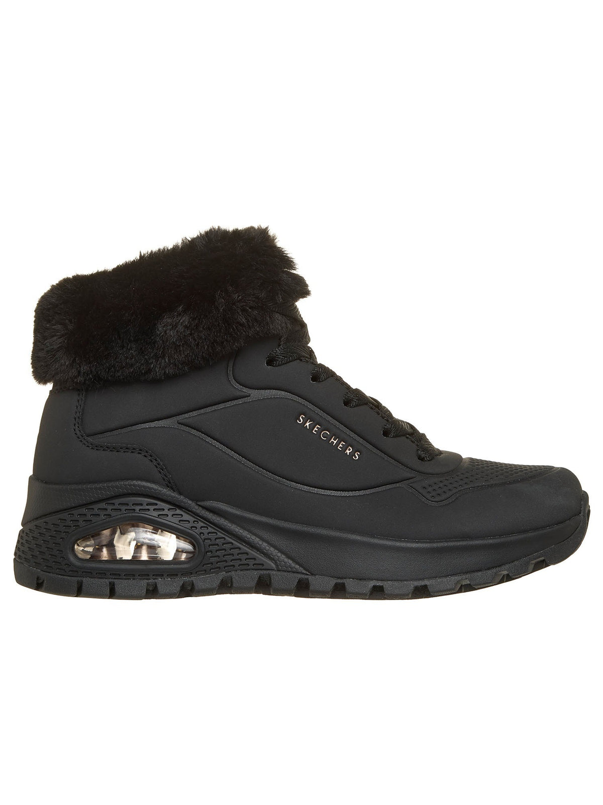 Skechers uno rugged boot da donna nero