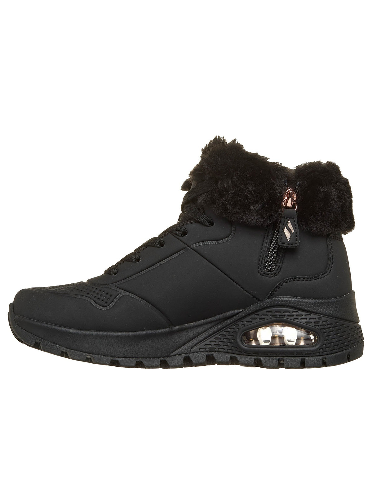 Skechers uno rugged boot da donna nero