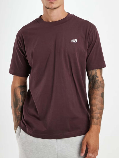 New balance t-shirt da uomo bordeaux