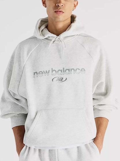 New balance felpa fl da uomo grigio