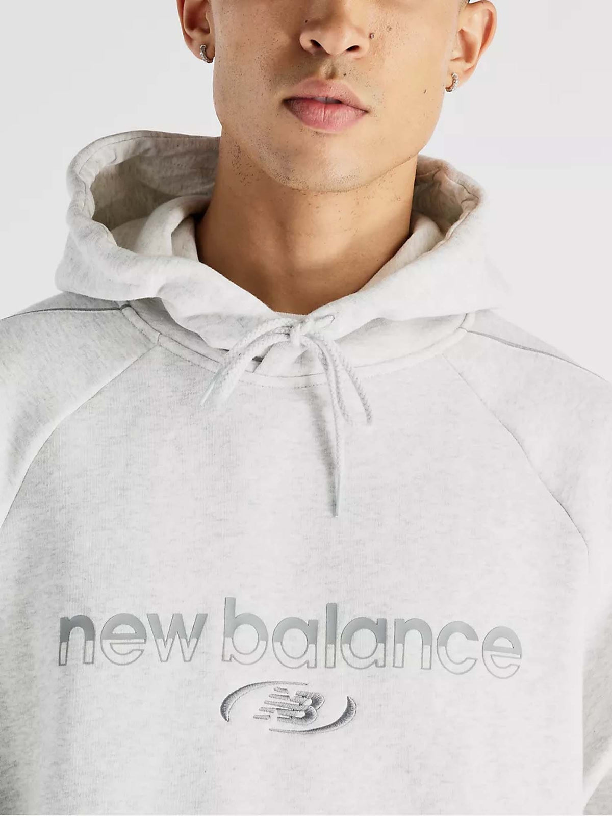 New balance felpa fl da uomo grigio