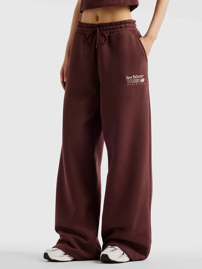 New balance panta fl pantalone da donna bordeaux