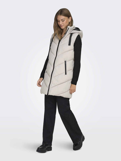 Jdy skylar life gilet da donna beige