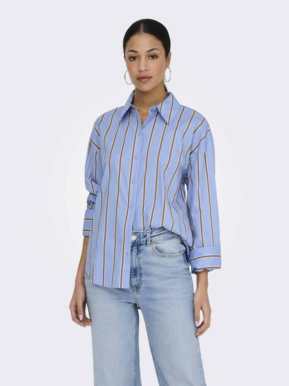 Jdy serena camicia da donna azzurro
