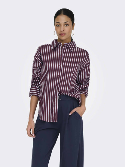 Jdy serena camicia da donna bordeaux