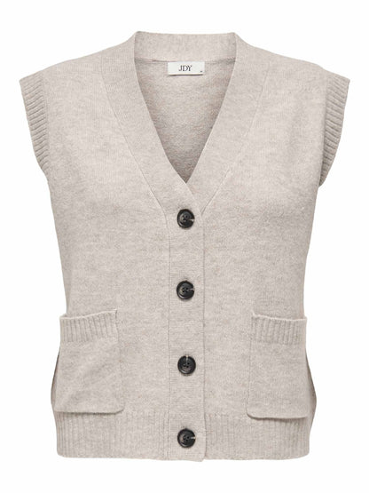 Jdy super life gilet da donna beige