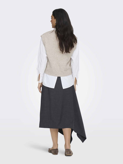 Jdy super life gilet da donna beige