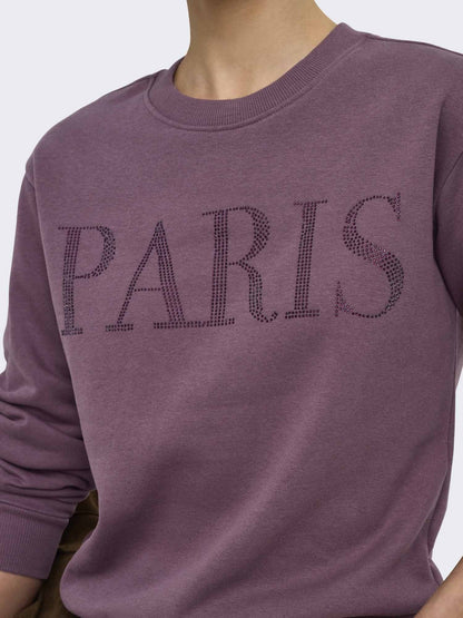 Jdy paris felpa da donna bordeaux