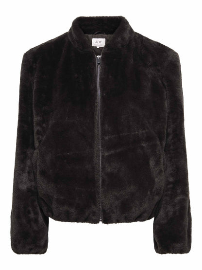 Jdy macy faux pelliccia da donna cioccolato