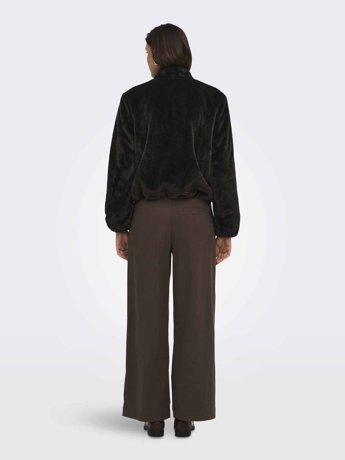Jdy macy faux pelliccia da donna cioccolato