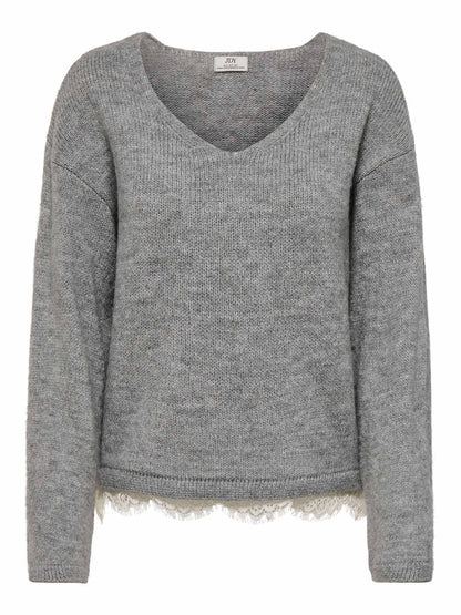 Jdy stephanie maglia da donna grigio chiaro