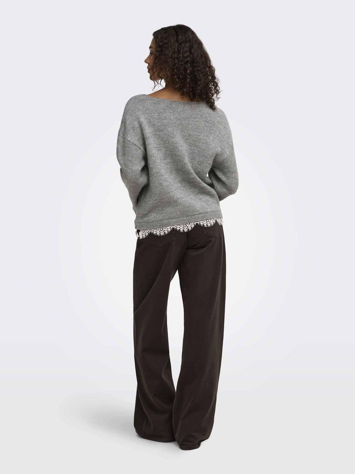 Jdy stephanie maglia da donna grigio chiaro