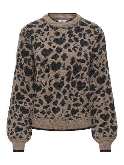 Jdy lorraine maglia da donna nocciola
