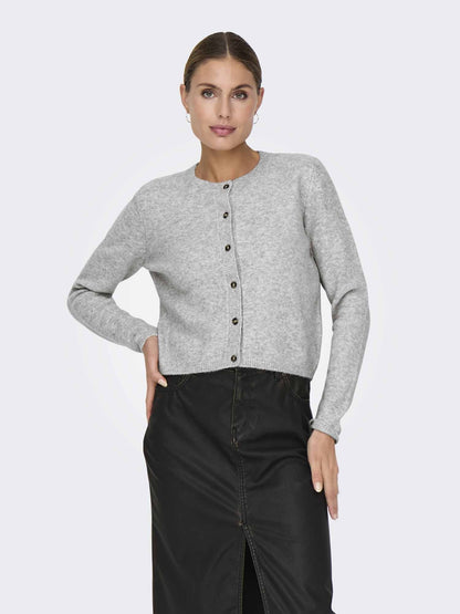 Jdy chloe maglia da donna grigio chiaro