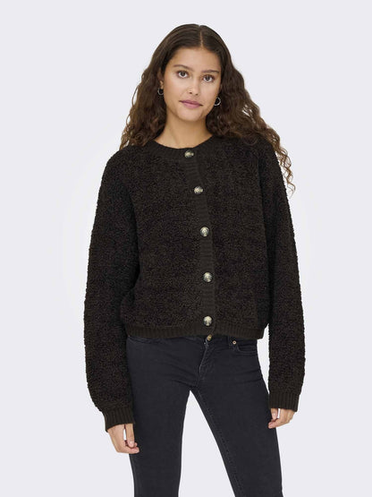 Jdy eira cardigan maglia da donna cioccolato