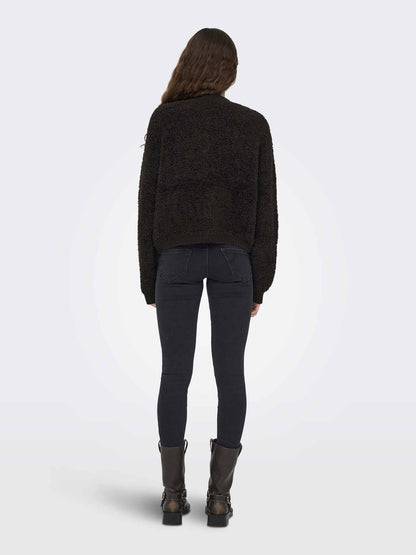 Jdy eira cardigan maglia da donna cioccolato