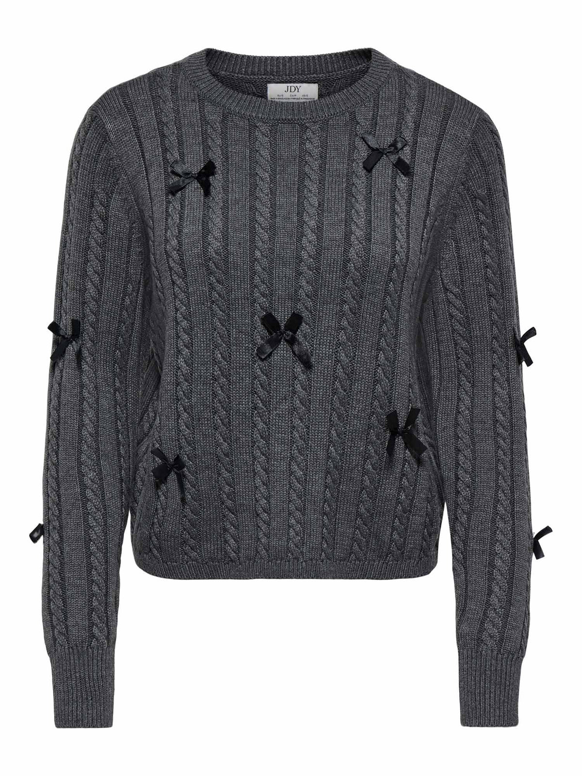 Jdy bow maglia da donna antracite