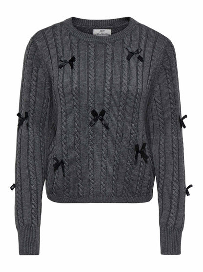 Jdy bow maglia da donna antracite