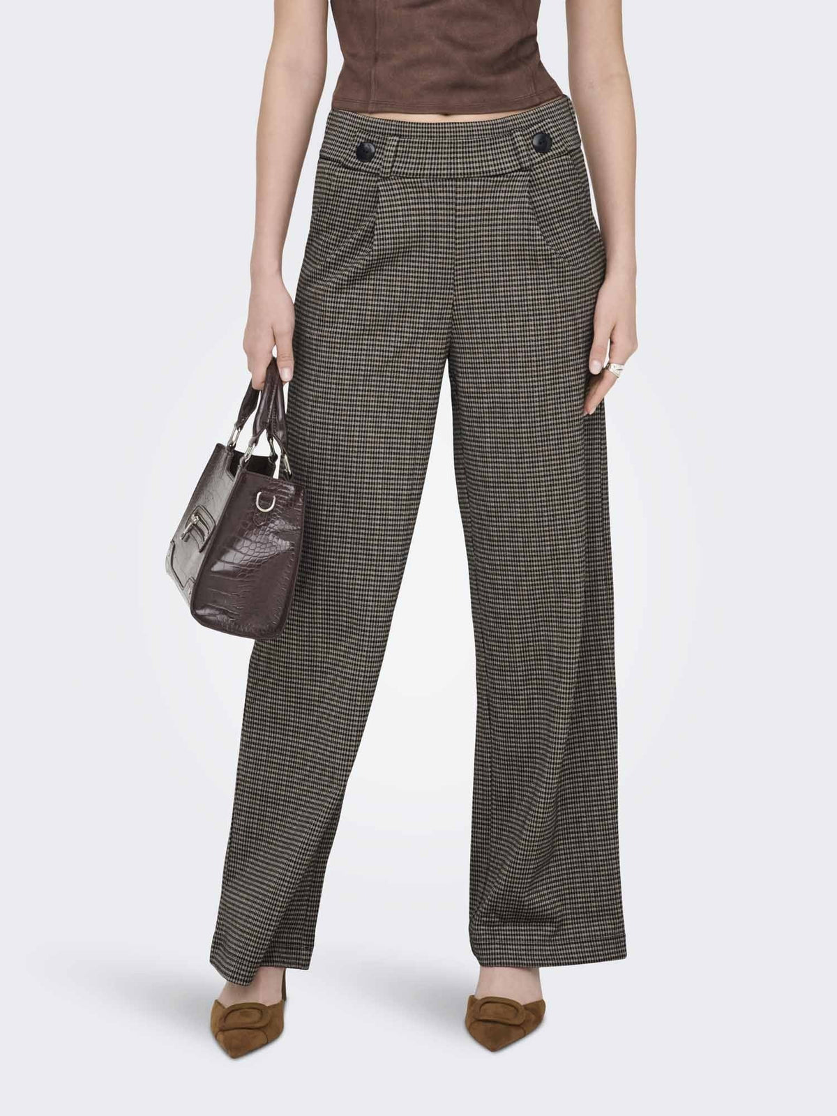 Jdy geggo pantalone da donna marrone