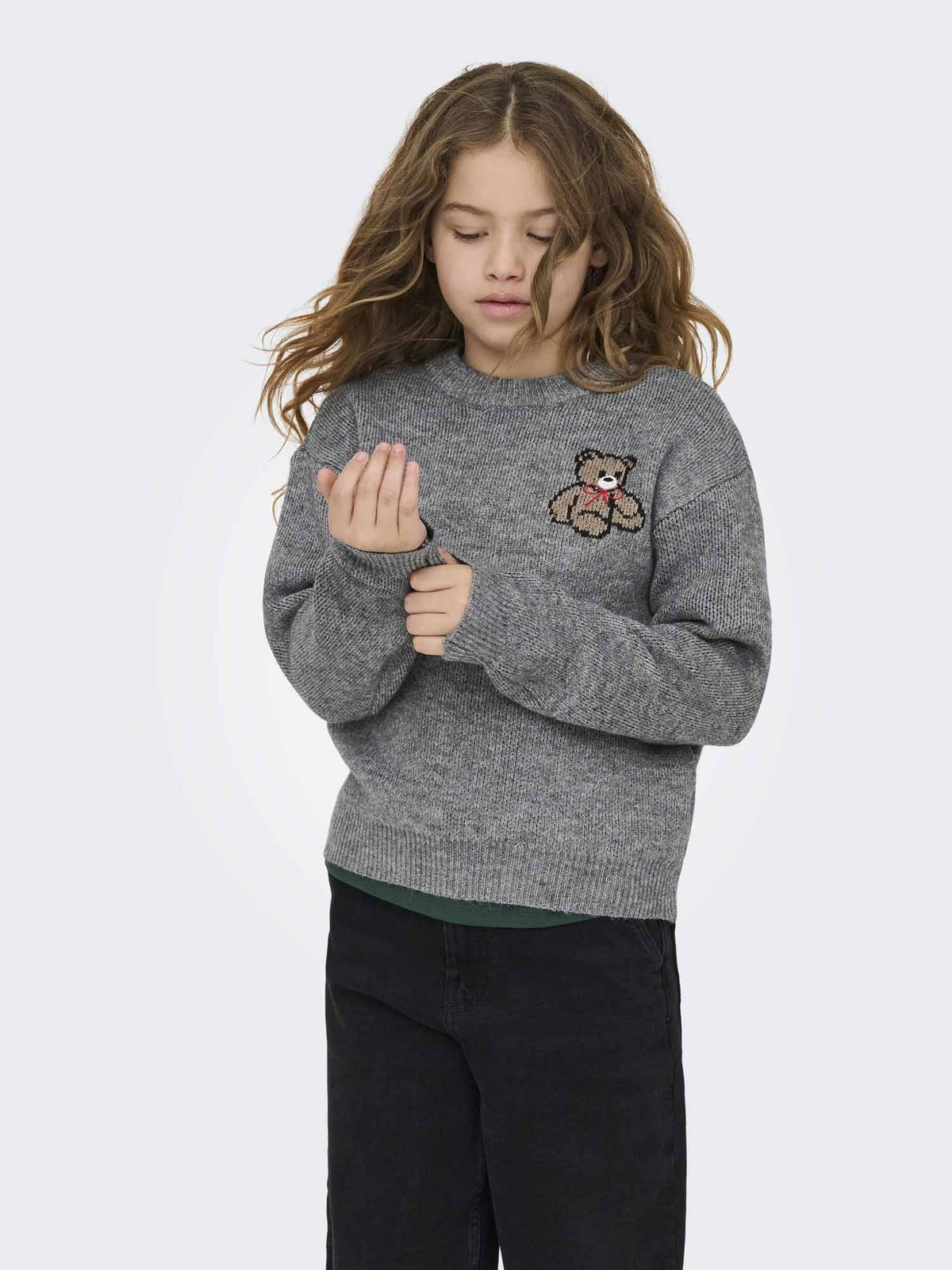 Only teddy maglia da bambino/a grigio