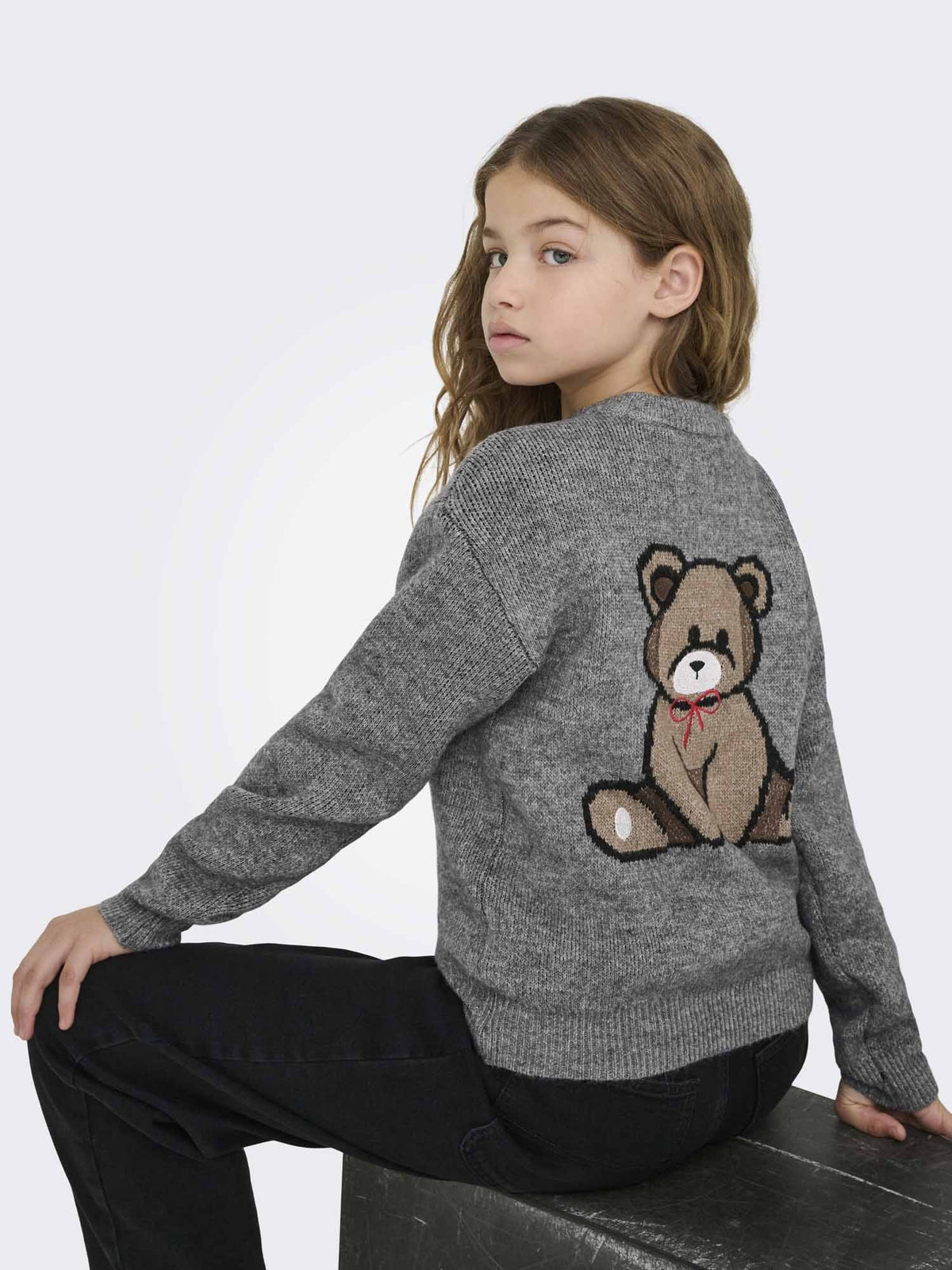 Only teddy maglia da bambino/a grigio