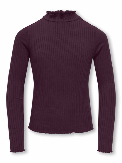 Only fransiska t-shirt da bambino/a bordeaux
