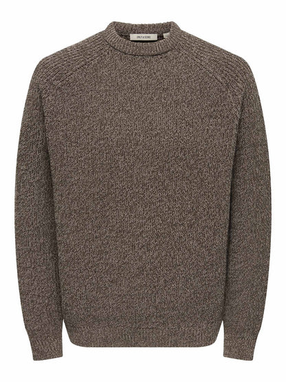 Only&sons join maglia da uomo marrone