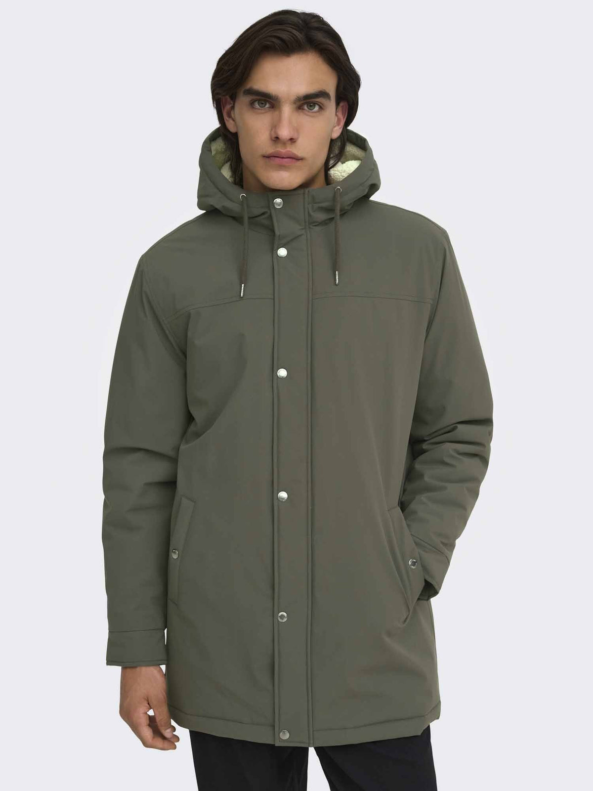 Only&sons alexander giaccone da uomo verde militare