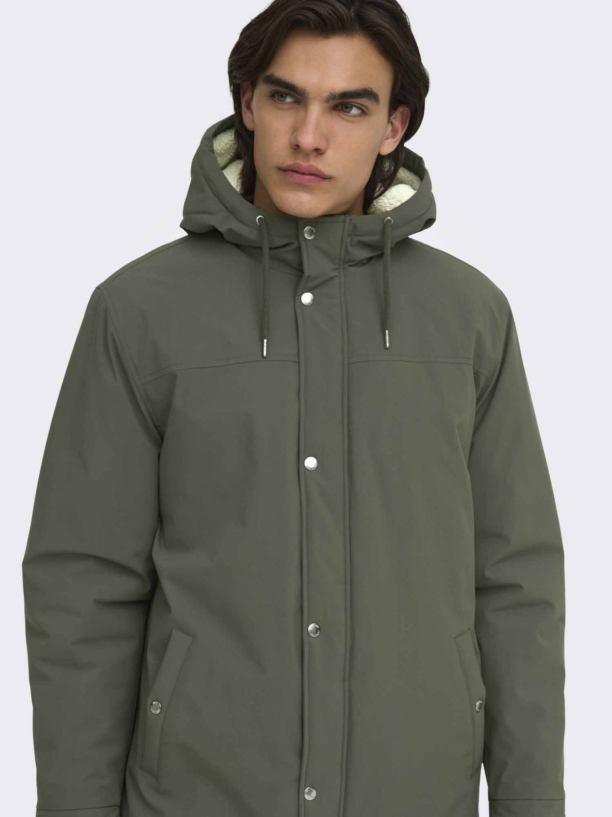 Only&sons alexander giaccone da uomo verde militare