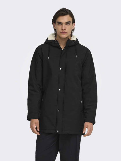 Only&sons alexander giaccone da uomo nero