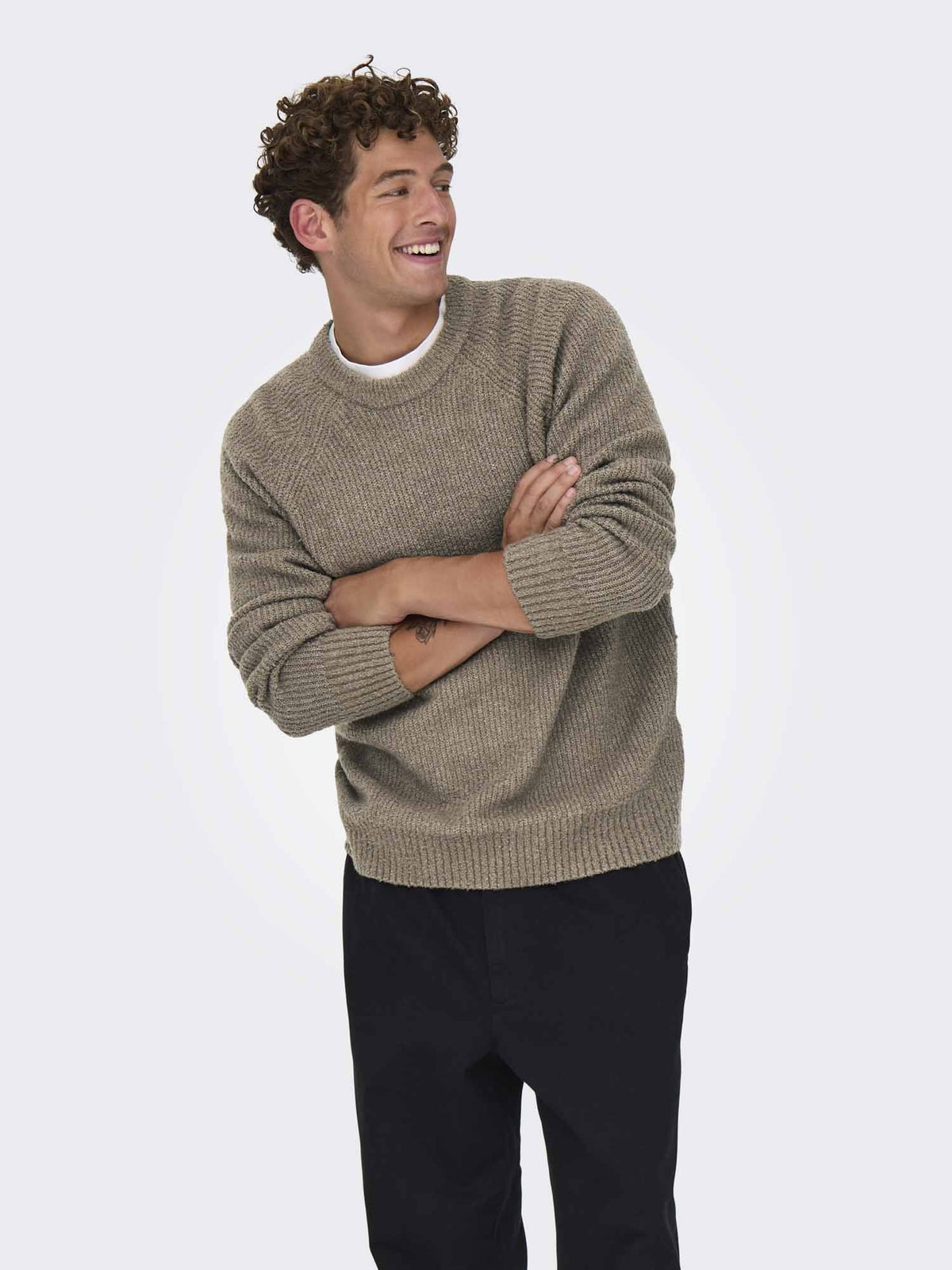 O&s dale rlx maglia da uomo beige