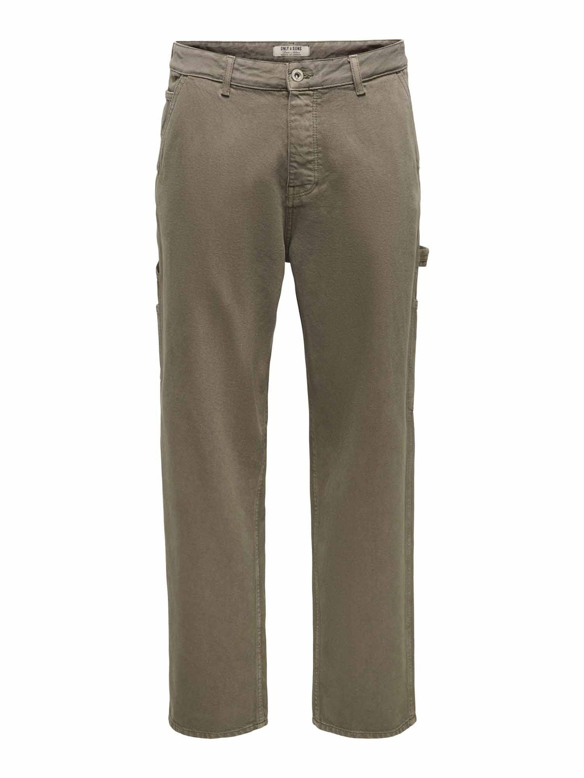 O&s fade loose pantalone da uomo verde militare