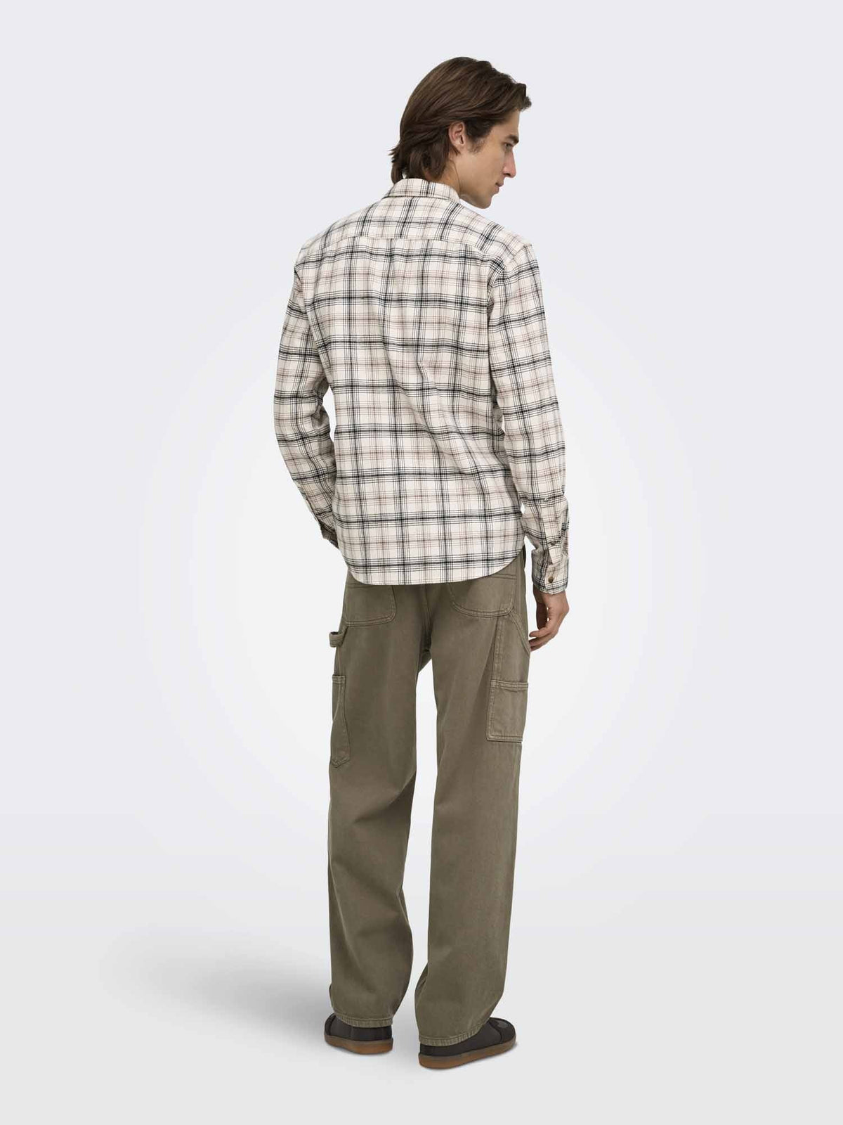 O&s fade loose pantalone da uomo verde militare