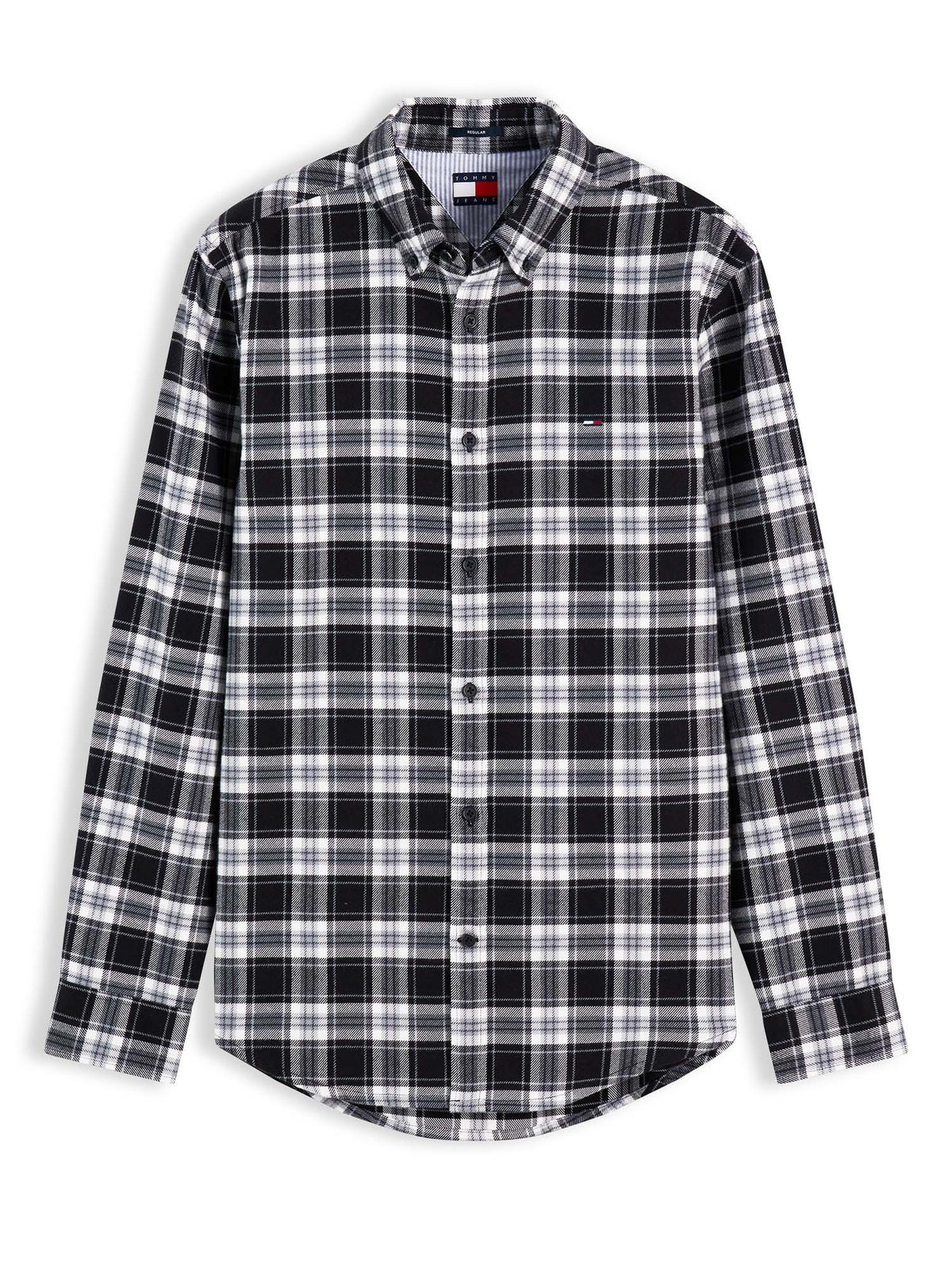 Tommy jeans flannel camicia da uomo nero