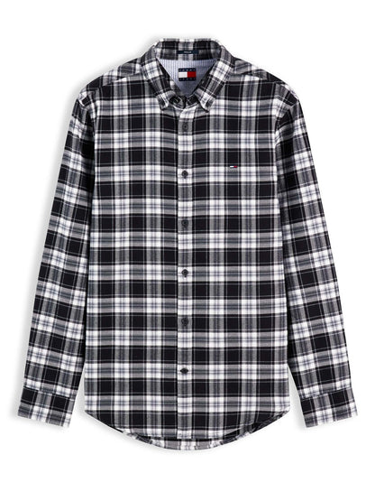 Tommy jeans flannel camicia da uomo nero