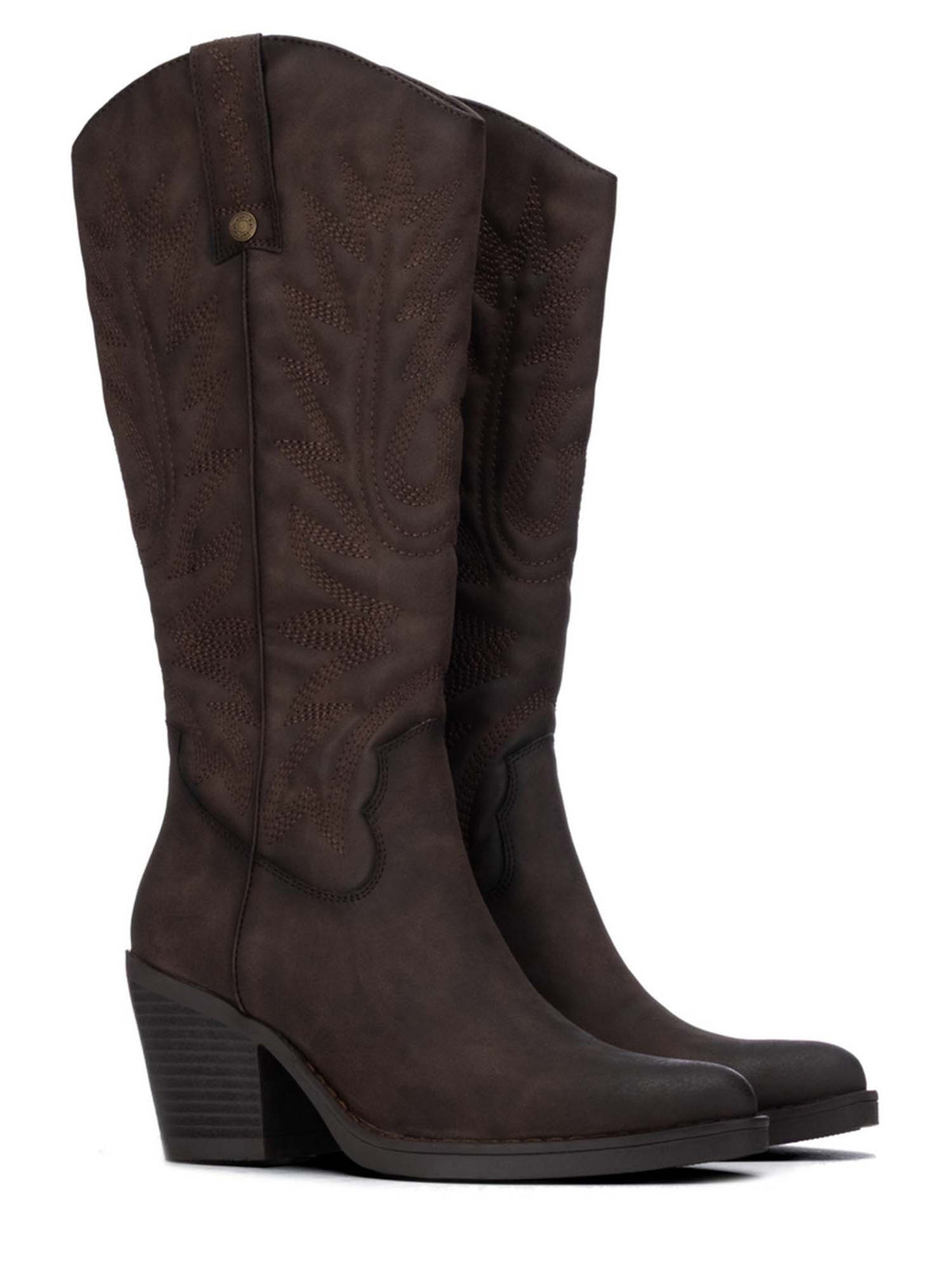 Refresh texano stivale da donna marrone