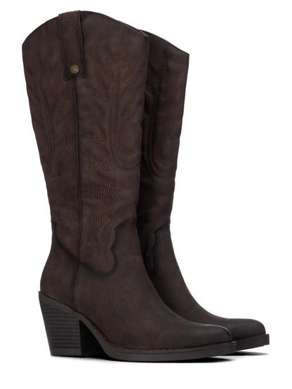 Refresh texano stivale da donna marrone